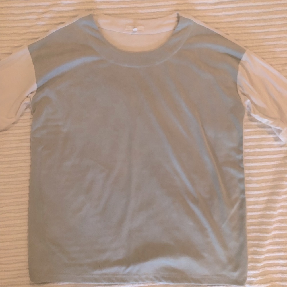 Joh Short Sleeve Suede-front top
